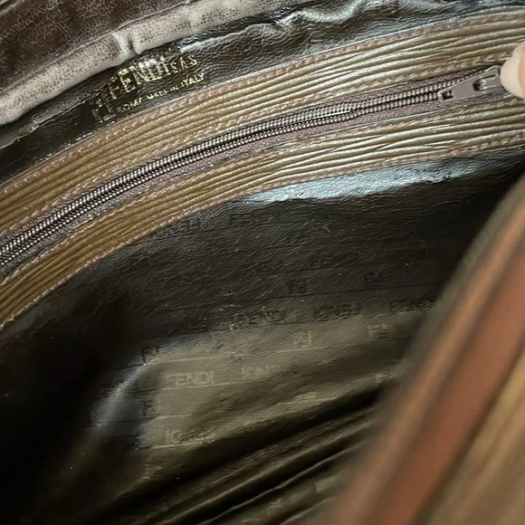 Green and Brown Men's Bag Fendi Vintage - Picture 10 of 15